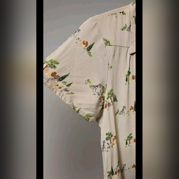 Disney Lady & The Tramp Classic Timeless Movie Whimsical Button Blouse XL - Picture 10 of 11